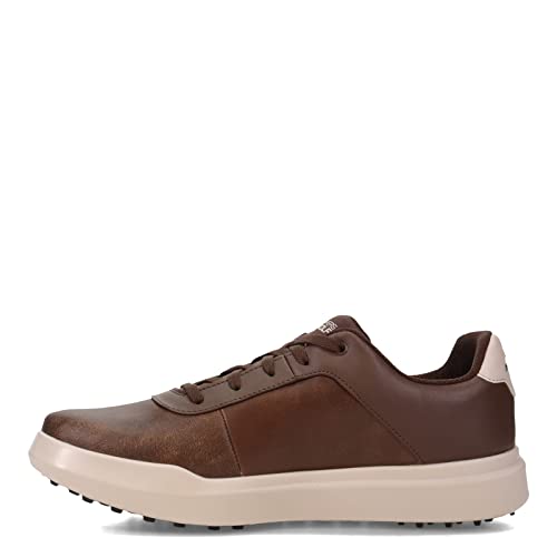 Skechers Men's Drive 5 Lx Arch Relaxed Fit Spikeless Waterproof Golf Shoe Sneaker, Brown, 13 US