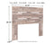 Signature Design by Ashley Neilsville Butcher Block Panel Headboard, Full, Light Brown