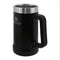 Stanley Adventure Big Grip Beer Stein, 24oz Stainless Steel Beer Mug, Double Wall Vacuum Insulation, Matte Black