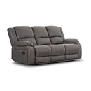 Charlotte 3 + 1 + 1 Seater Manual Recliner Sofa Lounge Couch Armchair Solid Wood Frame Fabric Upholstery Suite - Latte