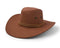 UltraKey Cowboy Hat, Sun Hat Faux Felt Leather Suede Travel Cap Western Hat Outdoor Sun Protect Brown