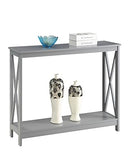 Convenience Concepts Oxford Console Table with Shelf, Gray