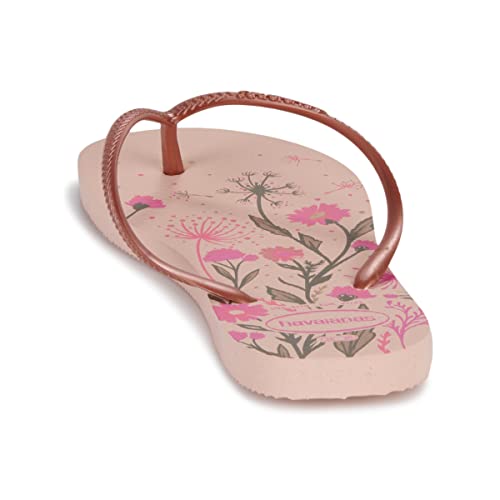 Havaianas Girls' Slim Organic Ballet Rose Gold Blush Pink Flip Flops, Ballet Rose Golden Blush Pink, 35/36 EU