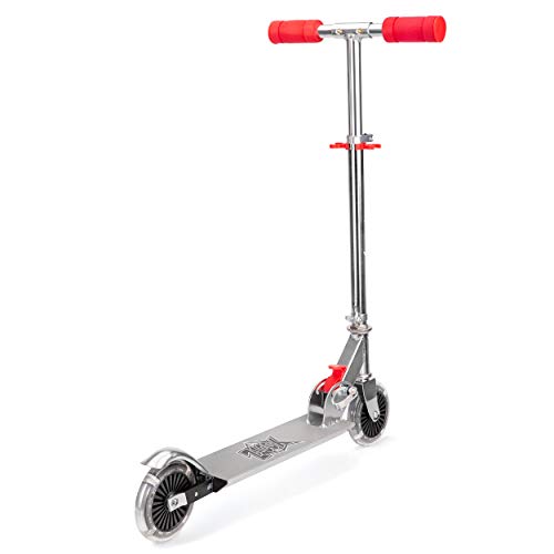 Xootz Kids Folding Scooter with Adjustable Handle Bars and LED Wheels