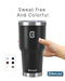 Berusd Coffee Cup 900ml Insulated Tumbler with Lid, Double Wall Vacuum Stainless Steel Coffee Travel Mug, Leak Proof Insulated Flask, Large Insulated Water Drink Bottle Cup, Thermo Mug, 30 oz, Black