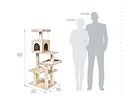 Amazon Basics Extra Large Cat Tree Tower with Condo - 61 x 48 x 142 Centimeters, Beige