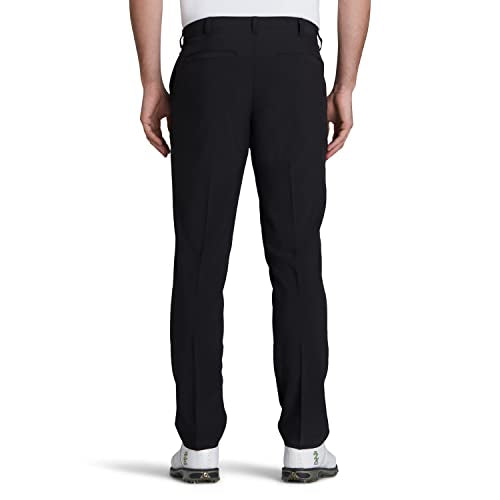 IZOD Men’s Golf Swingflex Pant, Black Straight, 33W x 30L