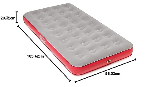 Coleman Quickbed Airbed, Gray/Red, Twin