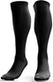 aZengear Compression Socks for Men, Women (20-30 mmHg) Anti DVT Calf Support Stockings, Flight Travel, Swollen Legs, Varicose Veins, Running, Sport, Nurses, Shin Splints, Pregnancy (L/XL, Black)