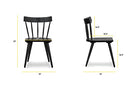 Poly & BARK HAVA Dining Chair,Oak, Black