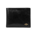 Fossil Men's Ryan Leather RFID-Blocking Bifold Passcase with Removable Card Case Wallet, Black