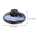 Alipis Flying, Mini UFO Drone Fly UFO Flying Hand Controlled Boomerang Drone 360° Rotation Flying Ball Drones with Shinning LED Lights Black