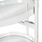 Kate and Laurel Celia Modern Glam 3-Tier Bar Cart, 14 x 14 x 28, White, Decorative Round Serving Cart with Lockable Wheels