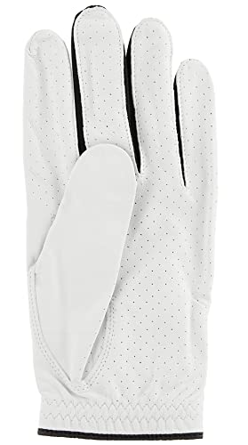 TaylorMade 2018 Men's Stratus All Leather Golf Glove, Cadet X-Large,White/Black