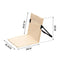 koolsoo Beach Seat Cushion Folding Chair Pad Mattress Outdoor Folding Chair Backrest Floor Chair with Back Support with Carrying Bag for Hiking,Camping,Picnic, Khaki
