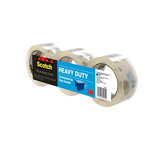 Scotch Heavy Duty Shipping Packaging Tape, 1.88 Inches x 38.2 Yards, 3 Rolls (3850-S3)