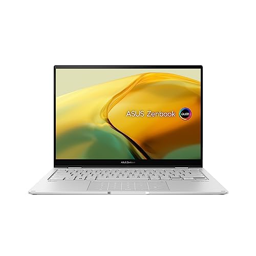 ASUS Zenbook 14 Flip OLED Laptop, 14-inch, Windows 11 Home, Intel® Core™ i5-1340P Processor, 1TB SSD, 16GB RAM, Intel® Iris Xe Graphics, Foggy Silver, UP3404VA-KN068W