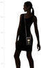 DKNY Women's Everyday Multipurpose Crossbody Handbag, Black/Gold Elissa Small, One Size