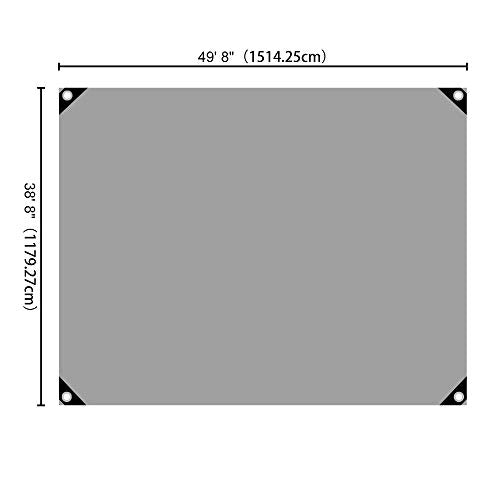Yescom 40x50ft Heavy Duty Reinforced Poly Tarp Waterproof Tarpaulin 10-mil Ground Sheet Camping Tent Cover with Eyelets