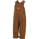 Carhartt Little Boys' Toddler Canvas Bib Overall, Carhartt Brown, 3T