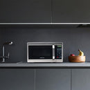 Farberware Countertop Microwave 700 Watts, 0.7 Cu. Ft. - Microwave Oven With LED Lighting and Child Lock - Perfect for Apartments and Dorms - Easy Clean Stainless Steel
