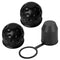 3Pcs Trailer Hitch Ball Cover Universal-50mm Tow Ball Cover,Black Rubber Ball Cover,Plastic Ball Cover,Tow Bar Ball Cover,for Towing Trailer Caravan Car Wash Proof, Abrasion & Dirt Protection
