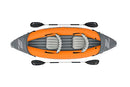 Bestway | Hydro-Force Rapid X2 Kayak| Inflatable Boat Set with Hand Pump, Paddles, Seats, Fins and Storage Bag | Two Seater