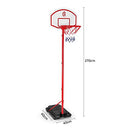 Adjustable Kids Basketball Hoop Stand System 2.7m Backboard Basketball Set Training Play