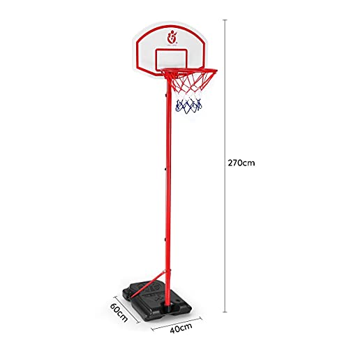 Adjustable Kids Basketball Hoop Stand System 2.7m Backboard Basketball Set Training Play