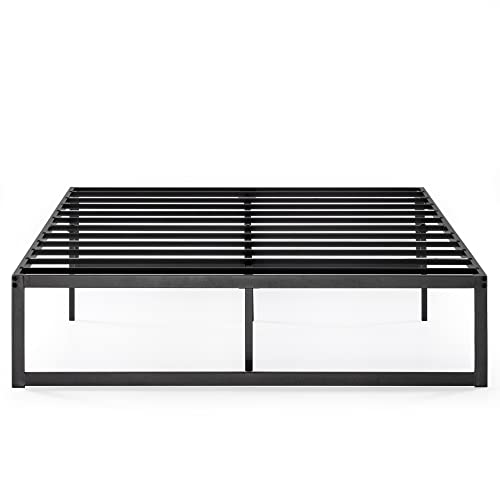 Zinus Quick Lock 35cm Queen Bed Frame/Under Bed Storage, Metal Mattress Bed Base, Metal Slats, Easy Assemble /Black