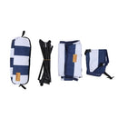 WILD AUSSIE Compact Folding Camping Chair | Hiking & Backpacking Chair | Portable & Durable | 120kg Capacity (Navy & White Stripes)