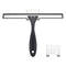 Shower Squeegee for Bathroom Shower Glass Doors,Rubber Window Cleaner Squeegee,All-Purpose Squeegee with Hook for Shower Doors, Windows, Mirrors,Tiles and Car Glass(12-Inch, Black)