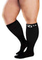 Zeta Socks Short Length Plus Size Compression Socks for Men and Women, XL (Black)
