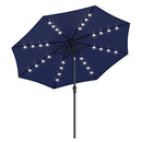 SONGMICS 10 ft Solar Patio Umbrella, Lighted Outdoor Umbrella, 32 LED Lights, with Tilt and Crank Mechanism, for Outdoor Garden Balcony Patio Backyard Market, Without Base, Navy Blue UGPU012L01