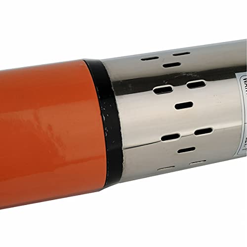 ZHKUO 200W 12V DC Solar Poered Submersible Water Pump 2300L/H 40m/131ft 3 Inch Stainless Steel Deep Well 1 inch Outlet Bore Electric Screw with 7m Cable for Agricultural Irrigation Garden Home Orange