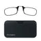 ThinOptics Reading Glasses 1.5 + Universal Pod Compact Case | Black Frame, Black Case, Folding Reading Glasses 1.50 Strength