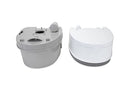 Camco Premium Travel Toilet | Features a 5.3-Gallon Detachable Holding Tank and is Designed for Camping, Hiking, Boating, RVing and More, Acrylonitrile Butadiene Styrene, White & Grey (41544)