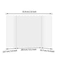 Tri-Fold Display Board 3 Pieces Fold Presentation Board White Foldable Paperboard with 2 Rolls of Double Sides Adhesive Tape (14 x 22 Inches)