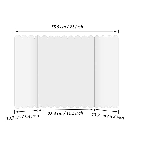 Tri-Fold Display Board 3 Pieces Fold Presentation Board White Foldable Paperboard with 2 Rolls of Double Sides Adhesive Tape (14 x 22 Inches)