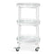 Kate and Laurel Celia Modern Glam 3-Tier Bar Cart, 14 x 14 x 28, White, Decorative Round Serving Cart with Lockable Wheels
