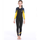 ZCCO Kids Swimsuit, Full Body Sunsuit, Youth Boy's and Girl's One Piece Water Suit Long Sleeve Rush Guard for Swimming,Bathing, Surfing(LK-BK-M)