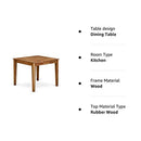 East West Furniture OXT-ANA-T Oxford Square Dining Table for Small Spaces, 36x36 Inch, Natural