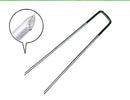 50x 6'' Garden Turf U Pins Metal Galvanised Pegs Staples Weed Artificial Grass Half Green