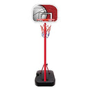 Kids Basketball Hoop Stand System Indoor Outdoor Portable Basketball Training Playing Adjustable Height 1.1m-1.6m