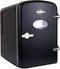 Koolatron Retro 4L 6 Can Portable Mini Fridge, Compact Car Refrigerator, Skincare Cosmetic Beauty Makeup Personal Cooler 12V and AC Cords Desktop Accessory for Bedroom Home Office Travel (Black)
