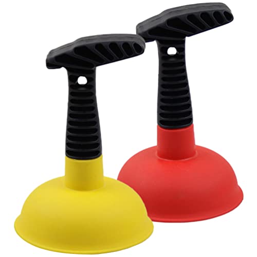 Mini Sink Plunger Plumbing Tools 2Pcs Kitchen Sink Toilet Plunger Toilet Drain Unblocker Suction Power to Unclog Slow Sinks Drains Tubs Showers Sink Cleaner Drain Plunger