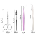 7 PCS Eyebrow Tweezer Set, Tweezers Set for Women, Precision Tweezer for Eyebrows with Curved Scissors for Ingrown Hair, Hair Plucking Daily Beauty Tools with Leather Travel Case