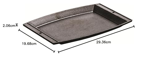 Lodge Cast Iron Rectangular Griddle, 11.56" x 7.75", 11.56", Black