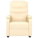 vidaXL Massage Chair, Recliner Chair with Adjustable Backrest and Footrest, Massage Office Chair with 6 Points, Armchair, Cream Faux Leather