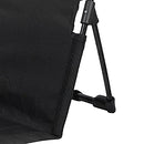 koolsoo Beach Chair with Back Support Foldable Chair Easy to Fold and Carry Beach Lounger Portable Stadium Chair Beach Floor Chair for Park Trekking, Black